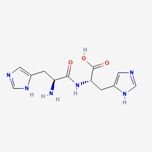 Chemical structure of H-His-His-OH