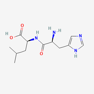 Chemical structure of H-His-Leu-OH