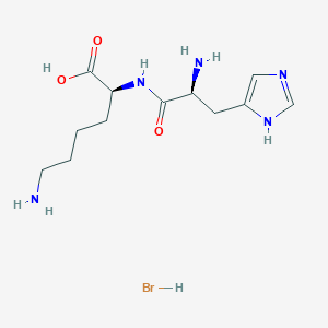 Chemical structure of H-His-Lys-OH · HBr