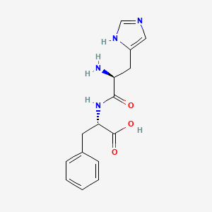 Chemical structure of H-His-Phe-OH