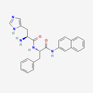 Chemical structure of H-His-Phe-βNA · 2 HCl