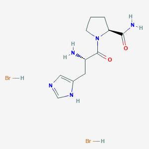 Chemical structure of H-His-Pro-NH₂ · 2 HBr