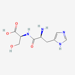 Chemical structure of H-His-Ser-OH
