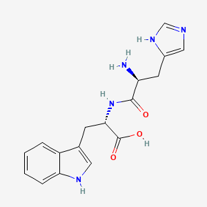 Chemical structure of H-His-Trp-OH