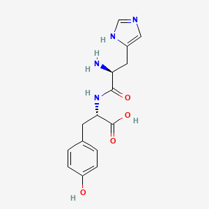 Chemical structure of H-His-Tyr-OH