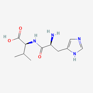 Chemical structure of H-His-Val-OH
