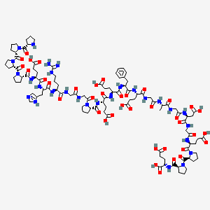 Chemical structure of HHV-2 Envelope Glycoprotein G (552-574)