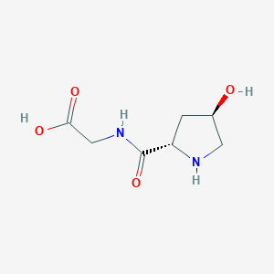 Chemical structure of H-Hyp-Gly-OH