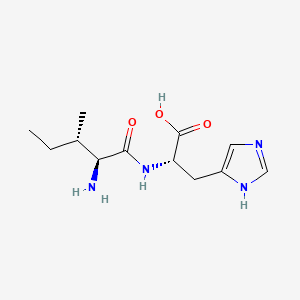 Chemical structure of H-Ile-His-OH