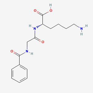 Chemical structure of Hippuryl-Lys-OH