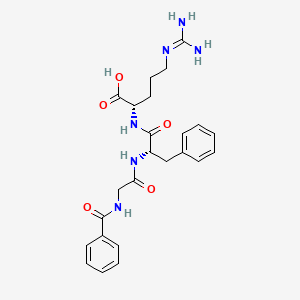 Chemical structure of Hippuryl-Phe-Arg-OH