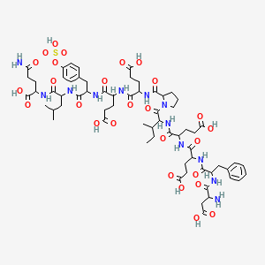 Chemical structure of Hirudin (55-65) (sulfated)