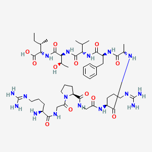Chemical structure of HIV (gp120) Fragment (318-327)