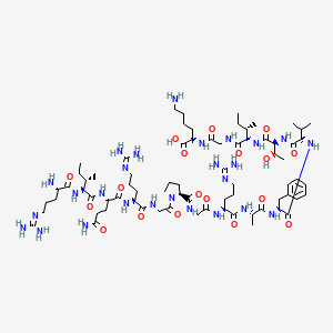 Chemical structure of HIV-1 env Protein gp120 (278-292) (strains BH10, BH8, HXB2, HXB3, PV22)