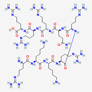 Chemical structure of HIV-1 tat Protein (49-57)