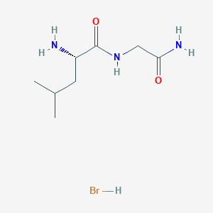 Chemical structure of H-Leu-gly-NH2 hbr