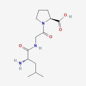 Chemical structure of H-Leu-Gly-Pro-OH