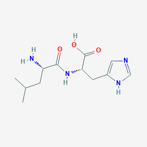 Chemical structure of H-Leu-His-OH