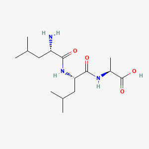 Chemical structure of H-Leu-Leu-Ala-OH