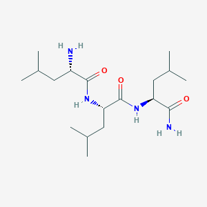 Chemical structure of H-Leu-Leu-Leu-NH₂