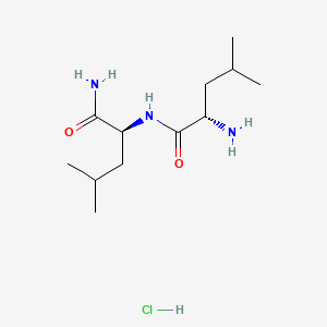 Chemical structure of H-Leu-Leu-NH₂ · HCl