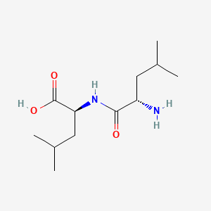 Chemical structure of H-Leu-Leu-OH