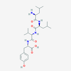Chemical structure of H-Leu-Leu-Val-Tyr-OH