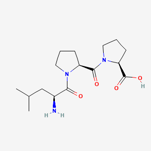 Chemical structure of H-Leu-Pro-Pro-OH