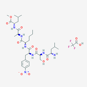 Chemical structure of H-Leu-Ser-p-nitro-Phe-Nle-Ala-Leu-OMe