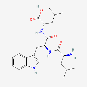 Chemical structure of H-Leu-Trp-Leu-OH