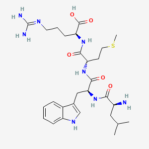 Chemical structure of H-Leu-Trp-Met-Arg-OH