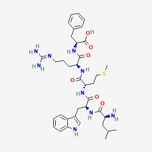 Chemical structure of H-Leu-Trp-Met-Arg-Phe-OH