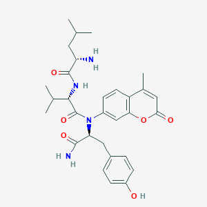 Chemical structure of H-Leu-Val-Tyr-AMC