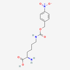 Chemical structure of H-Lys(4-nitro-Z)-OH