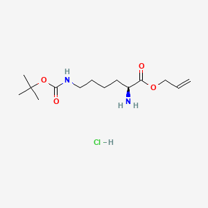 Chemical structure of H-Lys(Boc)-allyl ester · HCl