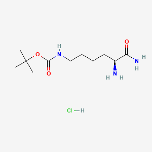 Chemical structure of H-Lys(Boc)-NH₂ · HCl
