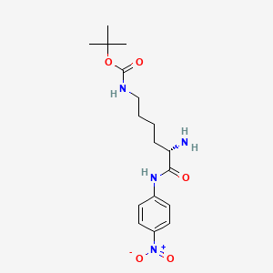 Chemical structure of H-Lys(Boc)-pNA
