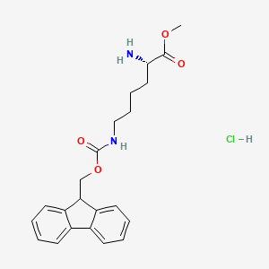 Chemical structure of H-Lys(Fmoc)-OMe · HCl