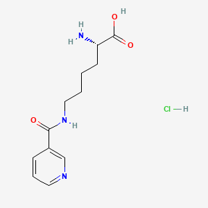Chemical structure of H-Lys(nicotinoyl)-OH · 2 HCl