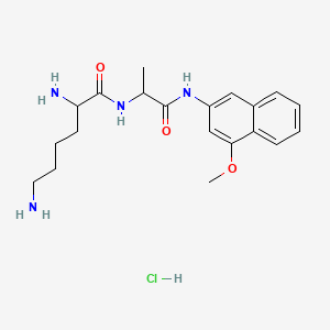 Chemical structure of H-Lys-Ala-4MβNA · 2 HCl