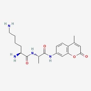 Chemical structure of H-Lys-Ala-AMC