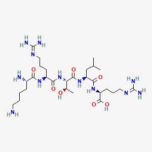 Chemical structure of H-Lys-Arg-Thr-Leu-Arg-OH