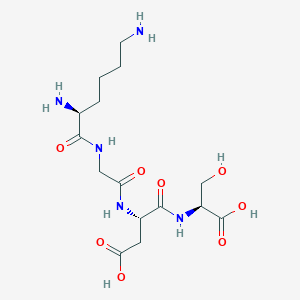 Chemical structure of H-Lys-Gly-Asp-Ser-OH