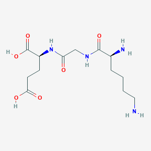 Chemical structure of H-Lys-Gly-Glu-OH