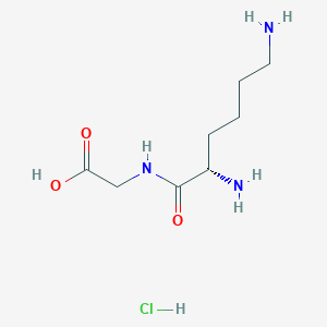 Chemical structure of H-Lys-Gly-OH · HCl