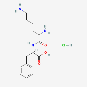 Chemical structure of H-Lys-Phe-OH · HCl