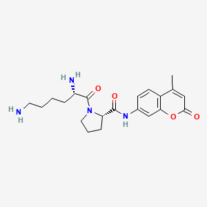 Chemical structure of H-Lys-Pro-AMC