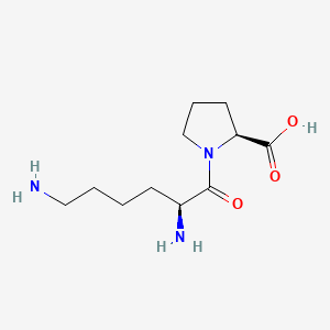 Chemical structure of H-Lys-Pro-OH
