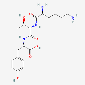 Chemical structure of H-Lys-Thr-Tyr-OH