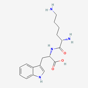 Chemical structure of H-Lys-Trp-OH